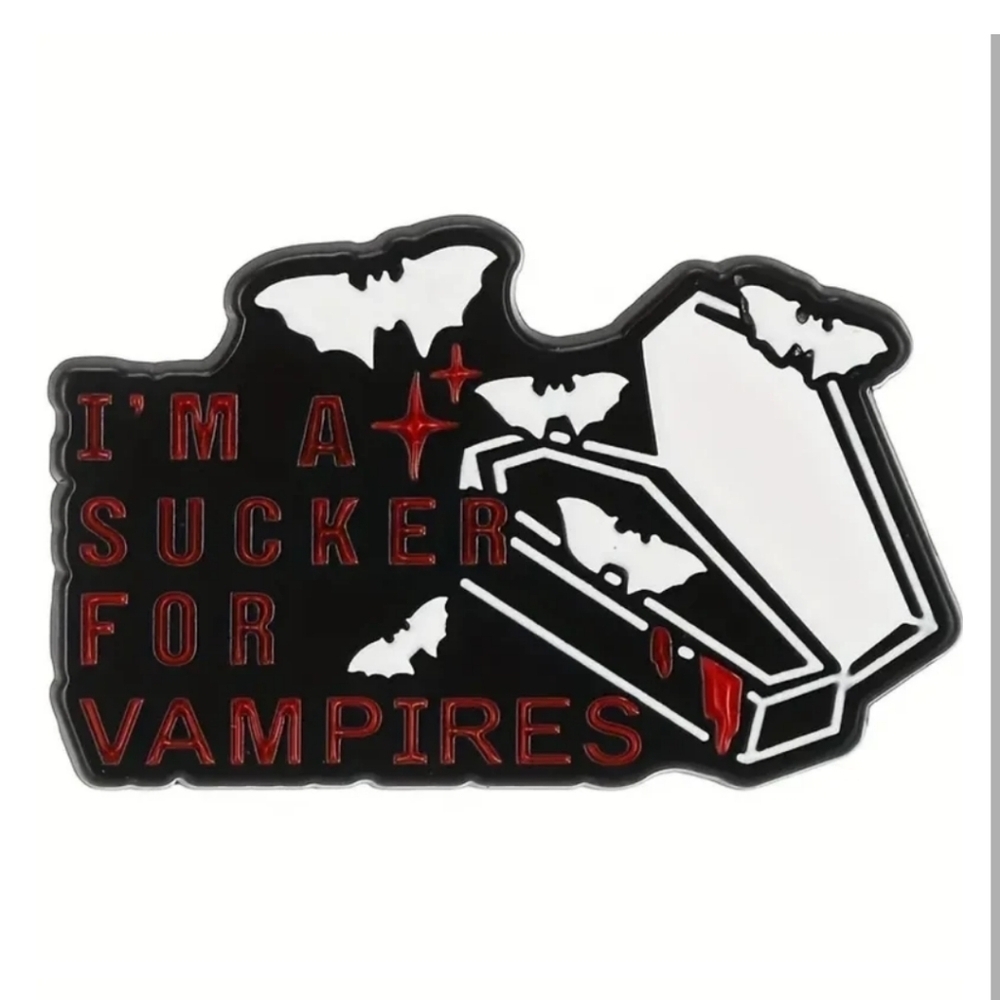 Vampire Themed Enamel Pin